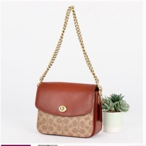 Brown and Tan Shoulder Bag